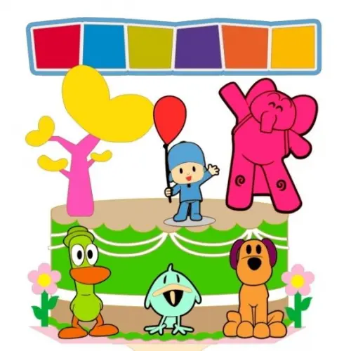 Arquivo de corte Topo de bolo Pocoyo Camadas COD:.1096
