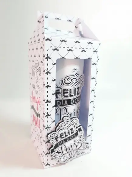 Arquivo de corte Caixa Copo Long Drink Dia dos Pais COD:.869