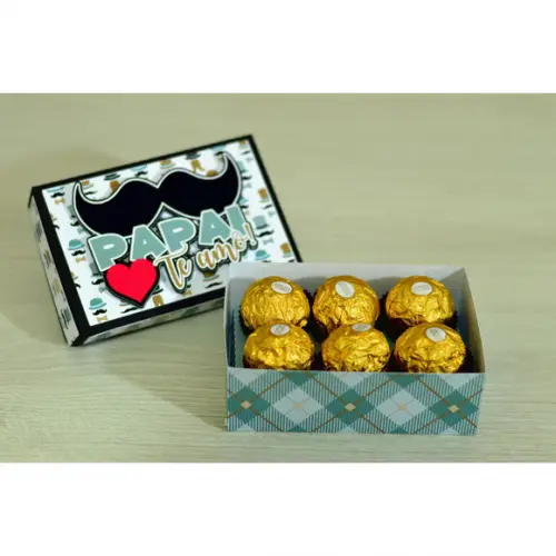 Arquivo de corte Caixa 6 Doces Dia dos Pais COD:. 878