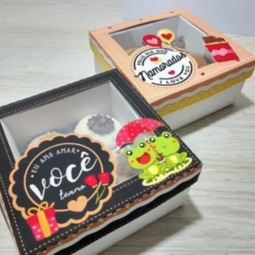 Arquivo de corte Caixa Dia dos Namorados 4 doces COD:. 800