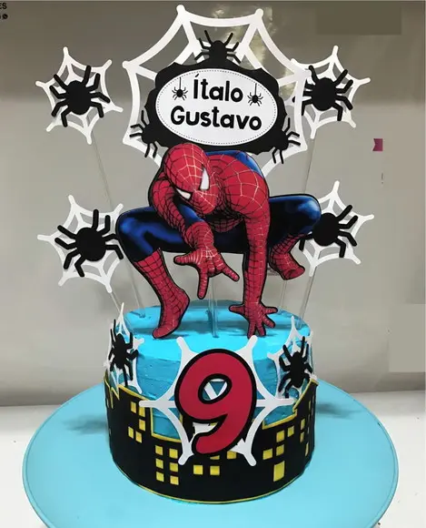 Arquivo de corte Topo de Bolo Homem Aranha - COD.: 704