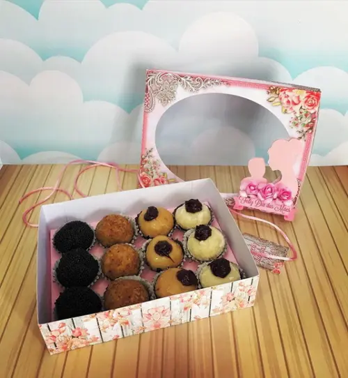 Arquivo de corte Caixa 12 Doces Dia das Mâes COD:. 261