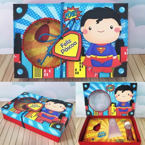 Arquivo de corte Caixa Mini Confeiteiro Super Man COD.: 624