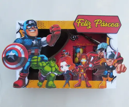 Arquivo de Corte Caixa Mini Confeiteiro Vingadores Cod.: 596