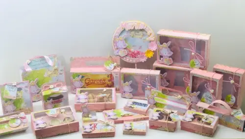 Arquivo de corte Kit Pascoa Rosa - COD.: 520
