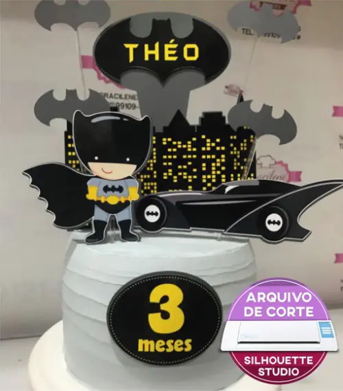 Arquivo de corte Topo de Bolo Batman - COD.:473