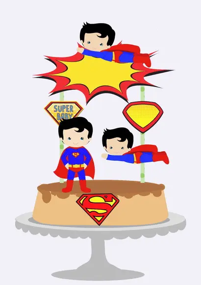 Arquivo de corte Topo de Bolo Super Man STUDIO e PDF COD:209