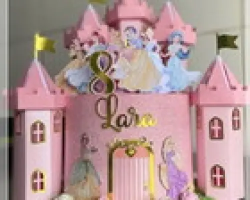 Arquivo de Corte Topo de Bolo Castelo de Princesas STUDIO #2901