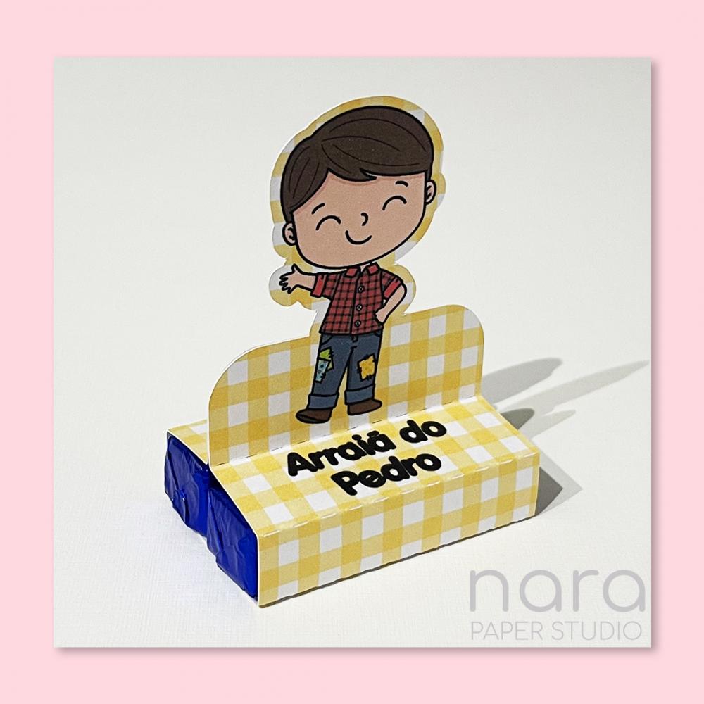 Porta Bis Duplo Festa Junina Menino Arraiá Personalizado