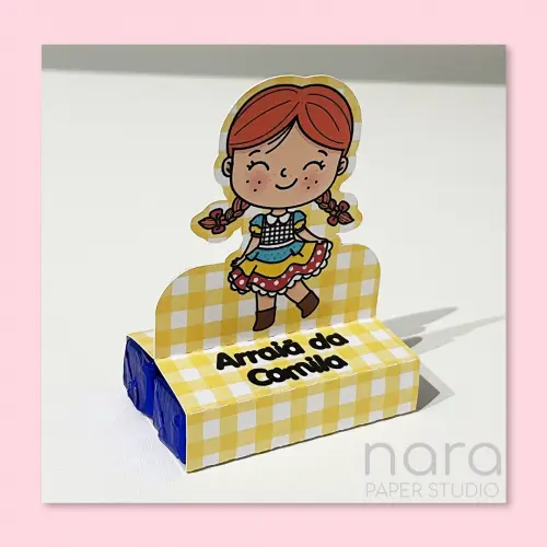 Porta Bis Duplo Festa Junina Menina Arraiá Personalizado
