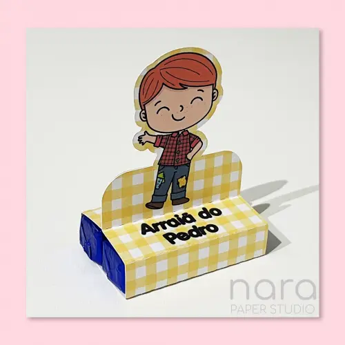 Porta Bis Duplo Festa Junina Menino Arraiá Personalizado