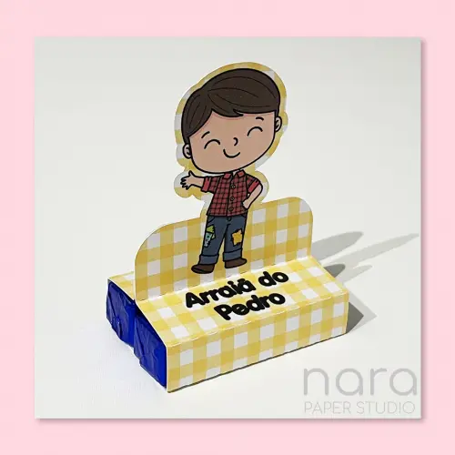 Porta Bis Duplo Festa Junina Menino Arraiá Personalizado