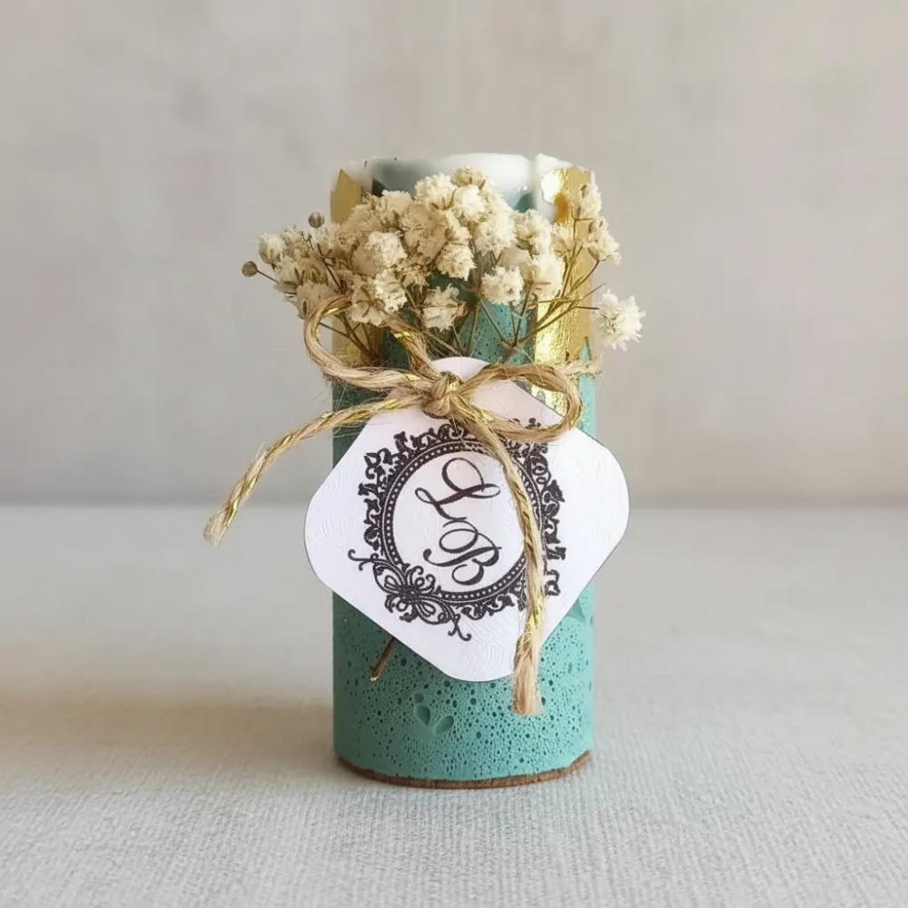 Vela concreto para lembrancinha