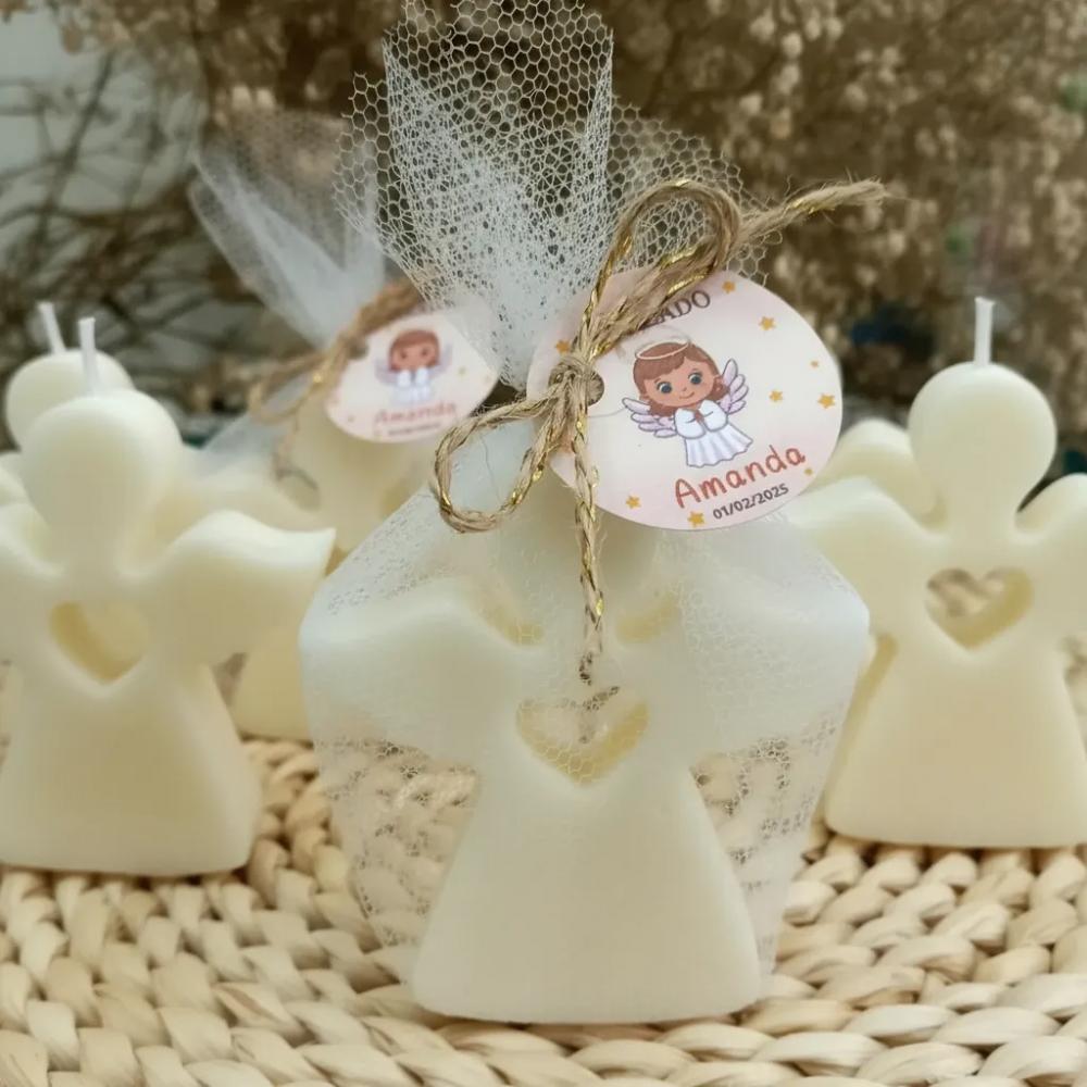 Lembrancinha Vela Anjinho com 10 unidades