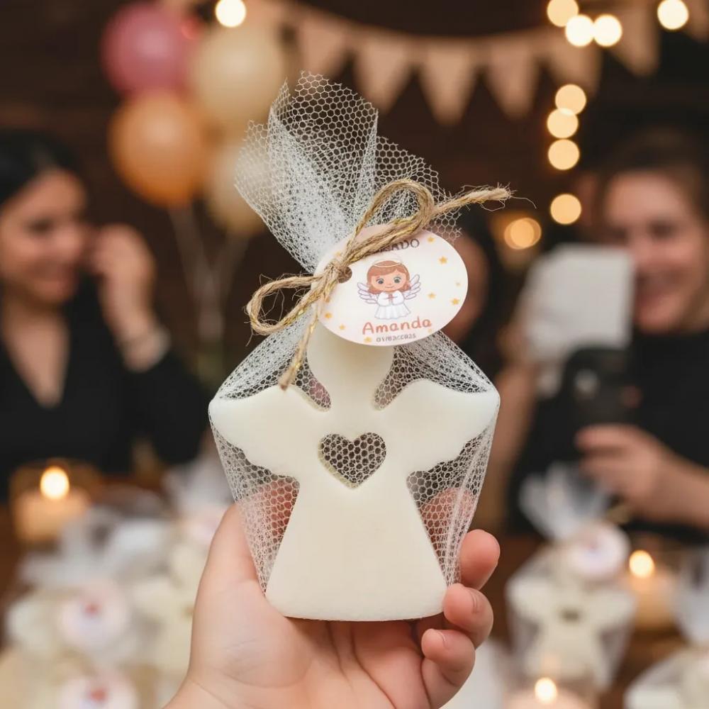 Lembrancinha Vela Anjinho com 10 unidades