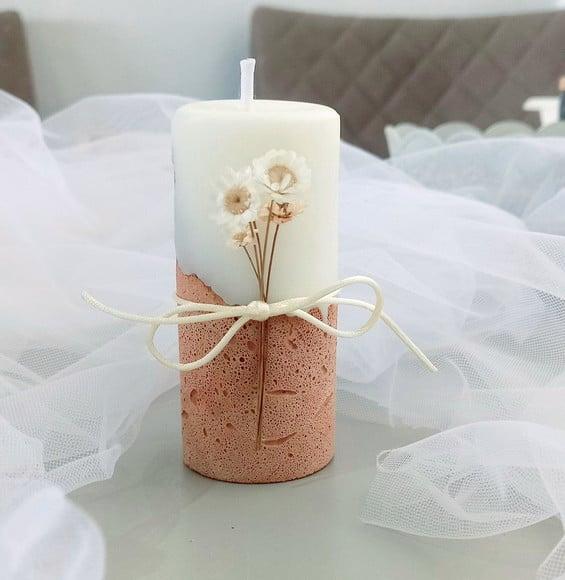 Vela Base Concreto Lembrancinha