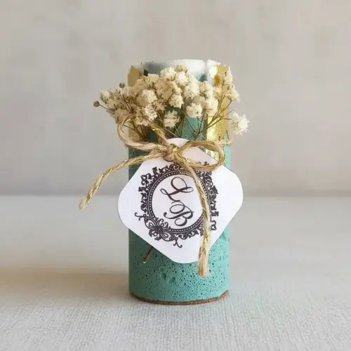 Vela concreto para lembrancinha