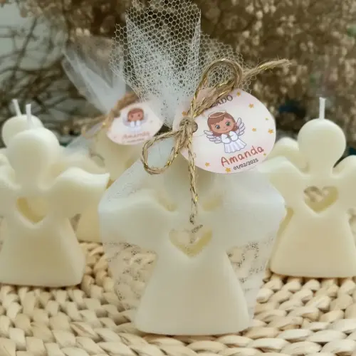 Lembrancinha Vela Anjinho com 10 unidades