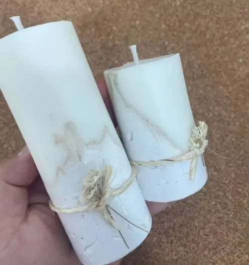 Kit 2 Velas Base Concreto
