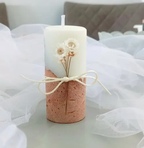 Vela Base Concreto Lembrancinha