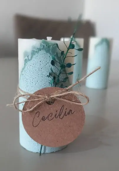 Vela Base Concreto Lembrancinha