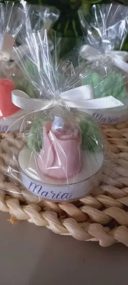 Vela Botão de Rosa Lembrancinha