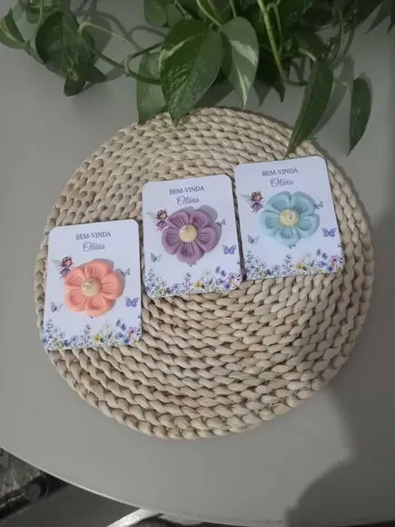 Vela Flor do Campo no Cartão Personalizado