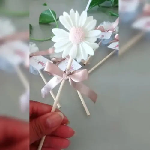 Vela Margarida no Palito Lembrancinha