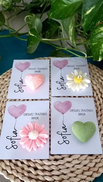 Vela Margarida ou Coração no Cartão