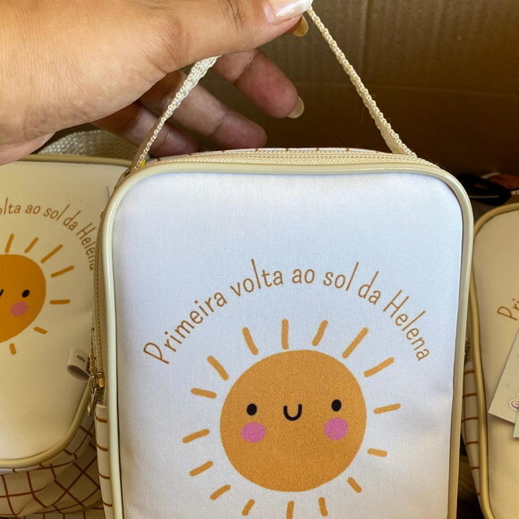 10 Lancheiras + 10 Tags - Primeira Volta ao Sol (luxo)