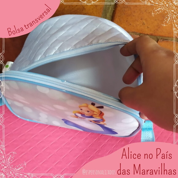 Bolsa Transversal Alice no Pais das Maravilhas