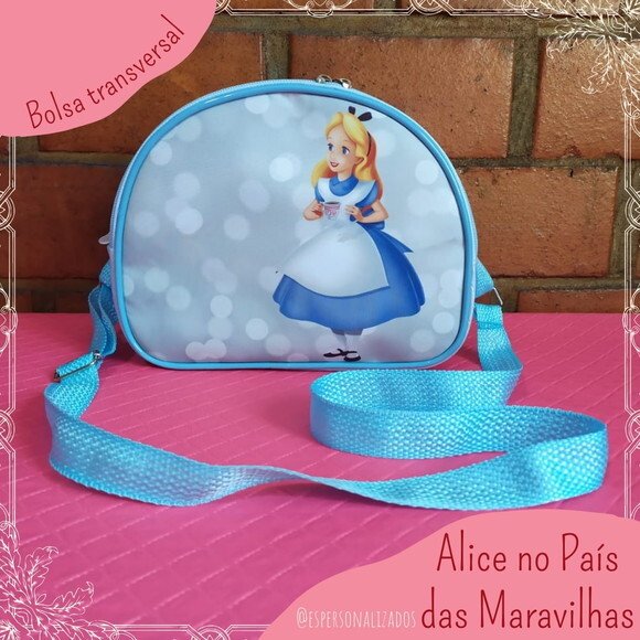 Bolsa Transversal Alice no Pais das Maravilhas