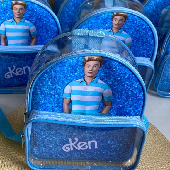 Mochila Barbie cristal com bolso