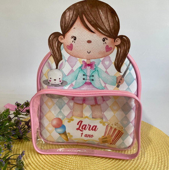 Mochila Circo 3D cristal com bolso