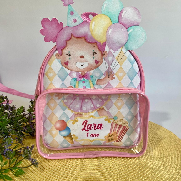 Mochila Circo 3D cristal com bolso