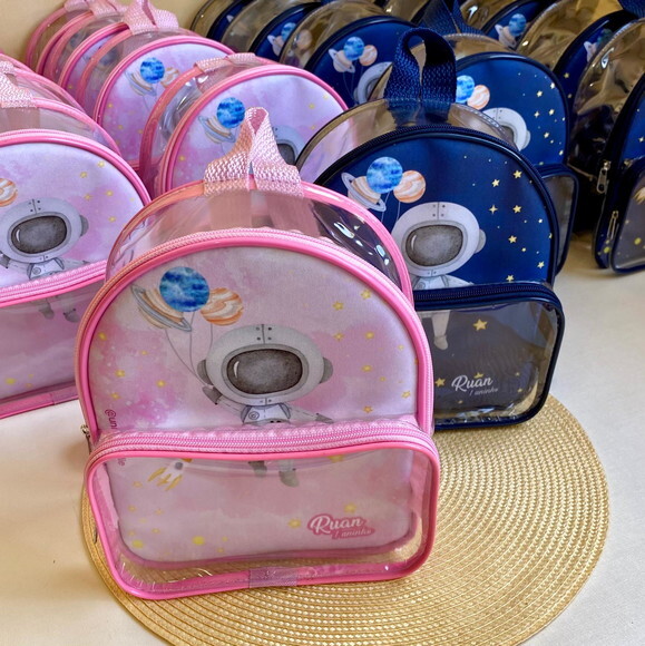 Mochila Astronauta cristal com bolso