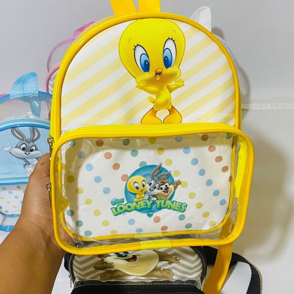 Mochila Baby Looney Tunes cristal com bolso