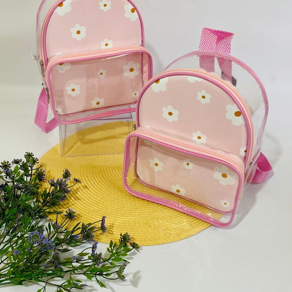 Mochila Margarida cristal com bolso