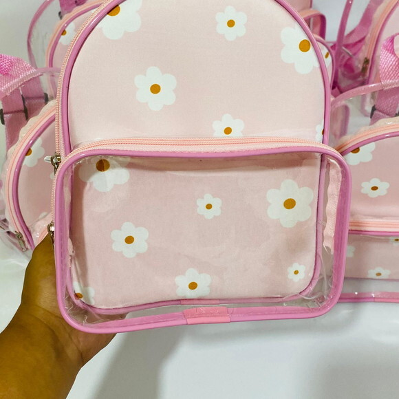 Mochila Margarida cristal com bolso