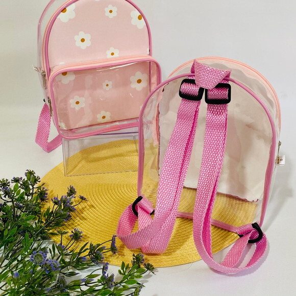 Mochila Margarida cristal com bolso