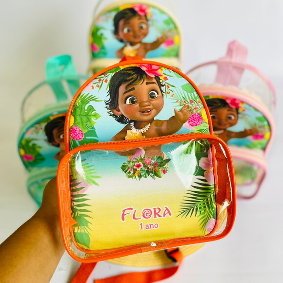 Mochila Moana cristal com bolso