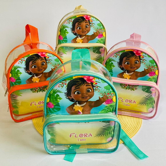 Mochila Moana cristal com bolso