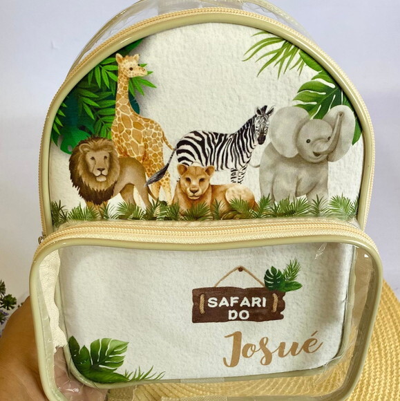 Mochila Safari cristal com bolso