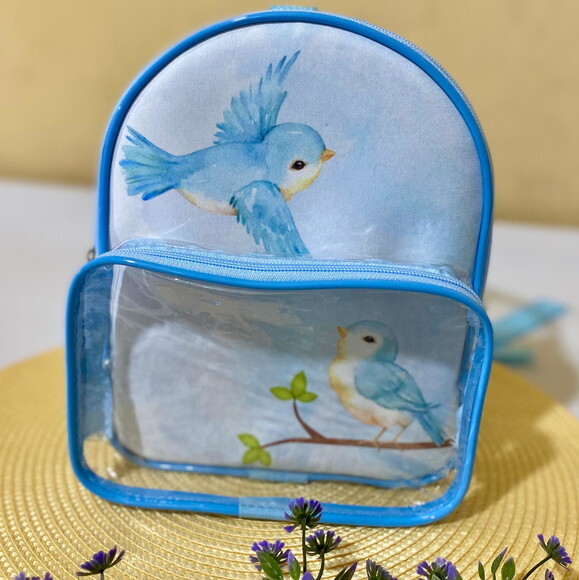 Mochila com Bolso Jardim dos Pássaros