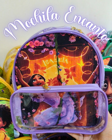 Mochila Encanto cristal com bolso