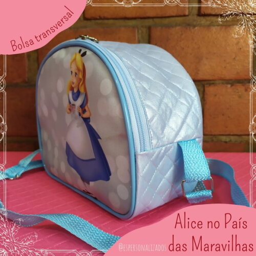 Bolsa Transversal Alice no Pais das Maravilhas