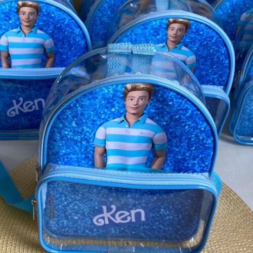 Mochila Barbie cristal com bolso
