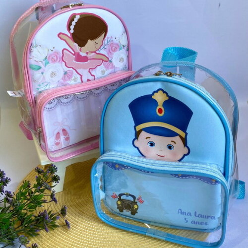 Mochila A Bailarina e o Soldadinho de Chumbo cristal com bolso