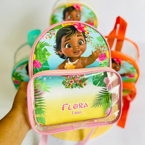 Mochila Moana cristal com bolso