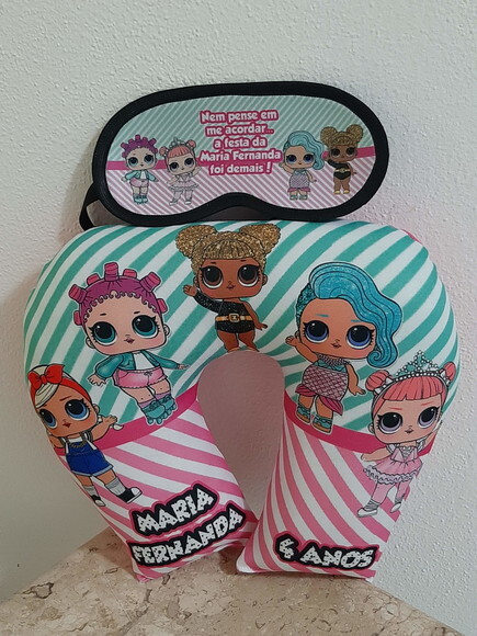 Almofada de Pescoço + Tapa Olho Personalizados
